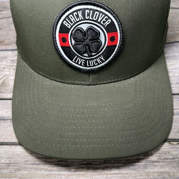 Black Clover Live Lucky Golf Snapback Hat Olive Green Embroidered OSFA - Picture 2 of 13